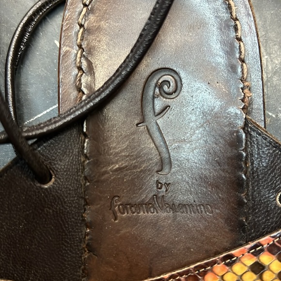 Fortuna Valentino Snakeskin Sandals 39.5 - Picture 5 of 15